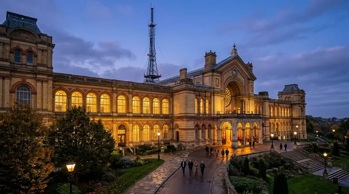 Alexandra Palace Außenansicht als Heimat der Darts WM