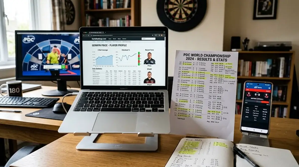 Average-Trend über die letzten Matches eines Darts-Spielers