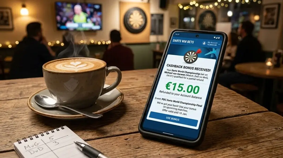 Cashback-Bonus speziell für Darts-WM-Wetten