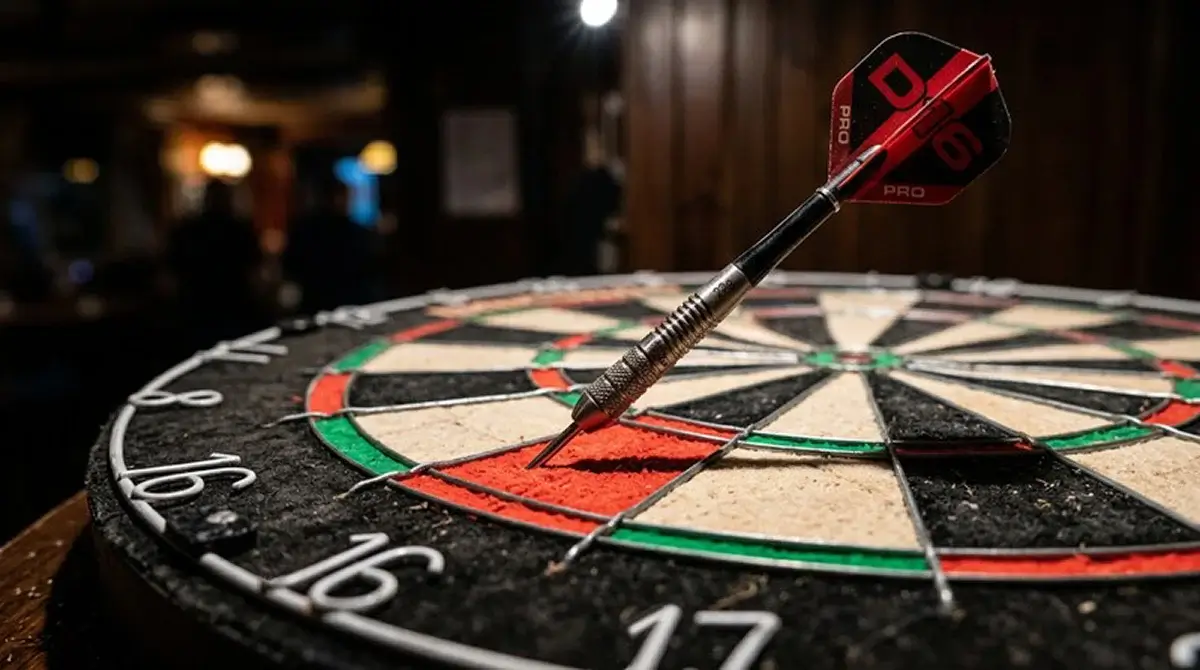 Dart trifft Double-Segment beim Checkout unter Druck