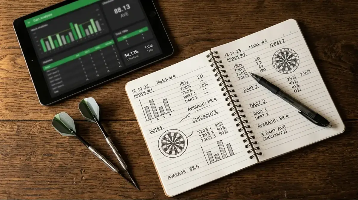 Darts-Wettstrategie — Analyse mit Notizbuch und Statistiken