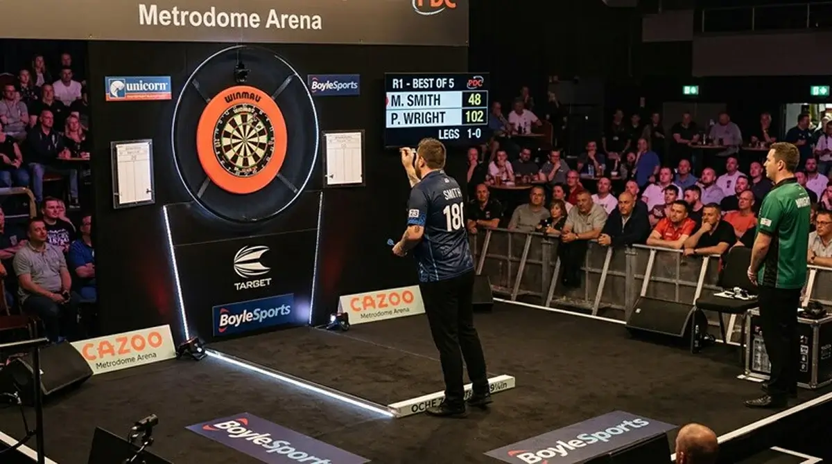 Erstrundenspiel bei der Darts WM im Best-of-5-Format