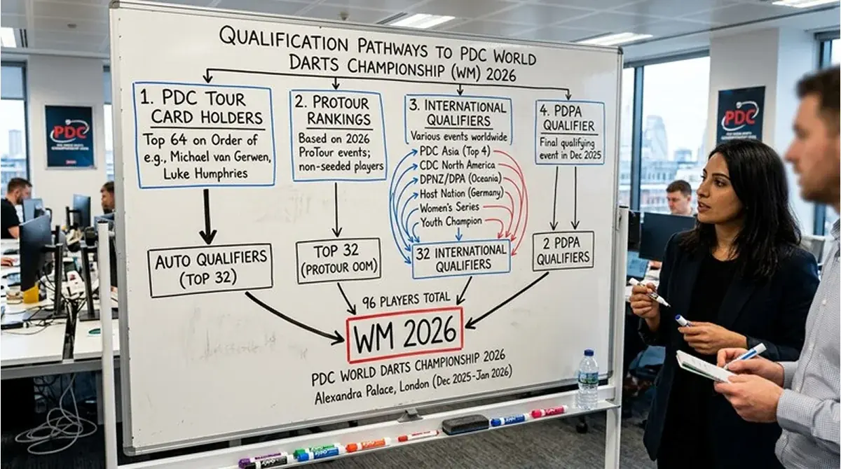 Qualifikationswege für die PDC Darts WM 2026