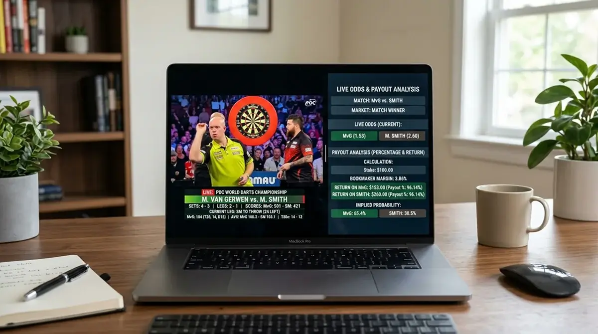 Quotenschlüssel am Beispiel eines Darts-WM-Matches