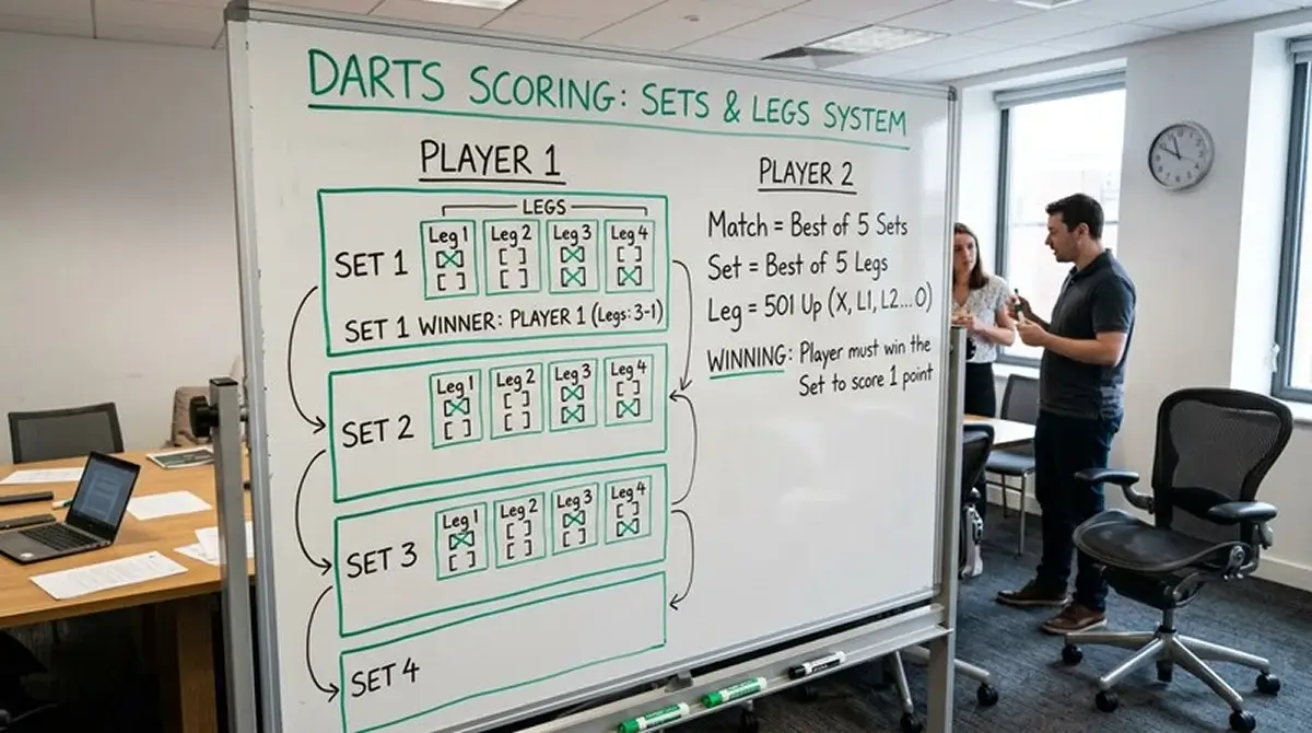 Erklärung des Sets-und-Legs-Systems bei der PDC Darts WM